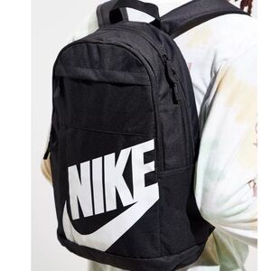 Nike Classic Black Backpack with White Logo Sportswear Backpack